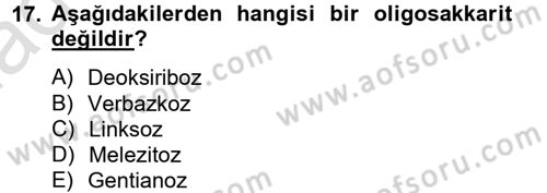 Hayvan Besleme Dersi 2013 - 2014 Yılı Tek Ders Sınav Soruları 17. Soru