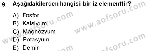 Hayvan Besleme Dersi 2014 - 2015 Yılı (Vize) Ara Sınav Soruları 9. Soru