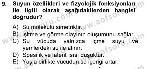 Hayvan Besleme Dersi 2014 - 2015 Yılı (Final) Dönem Sonu Sınav Soruları 9. Soru
