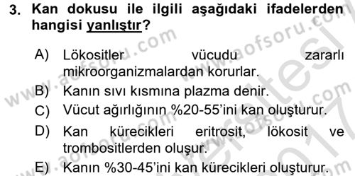 Hayvan Besleme Dersi 2016 - 2017 Yılı (Final) Dönem Sonu Sınav Soruları 3. Soru