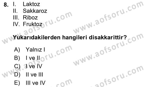 Hayvan Besleme Dersi 2018 - 2019 Yılı (Vize) Ara Sınav Soruları 8. Soru