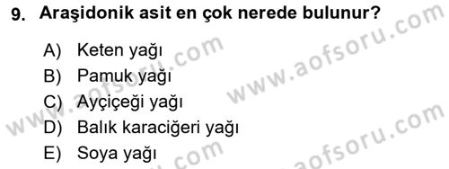 Hayvan Besleme Dersi 2022 - 2023 Yılı Yaz Okulu Sınav Soruları 9. Soru