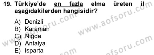 Bahçe Tarımı 2 Dersi 2012 - 2013 Yılı (Final) Dönem Sonu Sınav Soruları 19. Soru