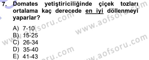 Bahçe Tarımı 2 Dersi 2012 - 2013 Yılı (Final) Dönem Sonu Sınav Soruları 7. Soru