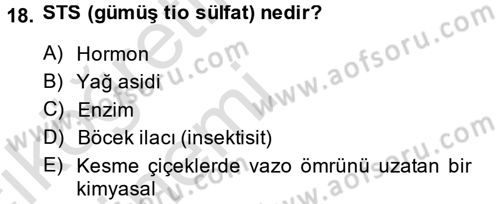 Bahçe Tarımı 2 Dersi 2013 - 2014 Yılı Tek Ders Sınav Soruları 18. Soru