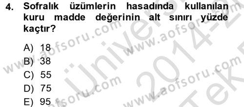 Bahçe Tarımı 2 Dersi 2014 - 2015 Yılı Tek Ders Sınav Soruları 4. Soru