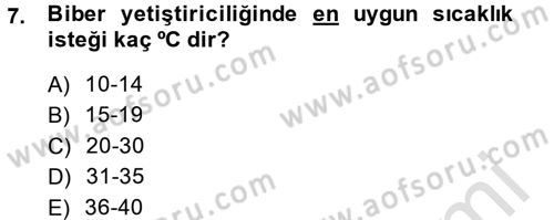 Bahçe Tarımı 2 Dersi 2014 - 2015 Yılı Tek Ders Sınav Soruları 7. Soru