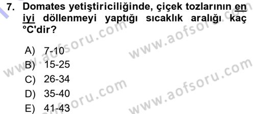 Bahçe Tarımı 2 Dersi 2015 - 2016 Yılı (Final) Dönem Sonu Sınav Soruları 7. Soru