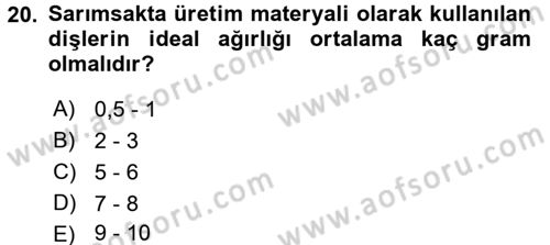 Bahçe Tarımı 2 Dersi 2016 - 2017 Yılı (Final) Dönem Sonu Sınav Soruları 20. Soru
