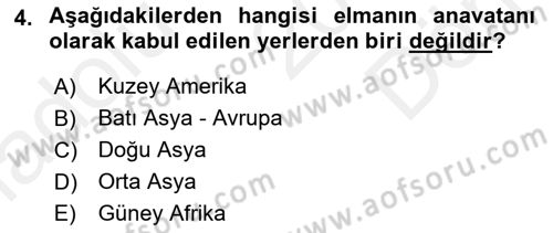 Bahçe Tarımı 2 Dersi 2017 - 2018 Yılı (Final) Dönem Sonu Sınav Soruları 4. Soru