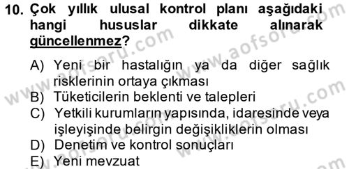 Gıda Bilimi ve Teknolojisi Dersi 2012 - 2013 Yılı (Vize) Ara Sınav Soruları 10. Soru