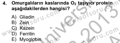 Gıda Bilimi ve Teknolojisi Dersi 2012 - 2013 Yılı (Vize) Ara Sınav Soruları 4. Soru
