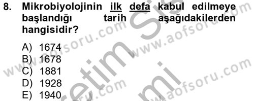 Gıda Bilimi ve Teknolojisi Dersi 2012 - 2013 Yılı (Vize) Ara Sınav Soruları 8. Soru