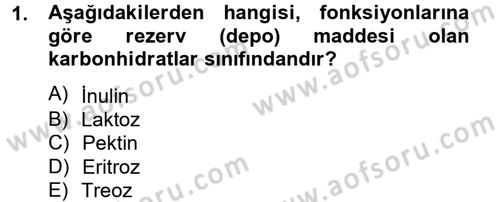 Gıda Bilimi ve Teknolojisi Dersi 2012 - 2013 Yılı (Final) Dönem Sonu Sınav Soruları 1. Soru