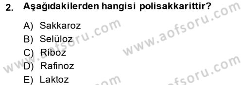 Gıda Bilimi ve Teknolojisi Dersi 2013 - 2014 Yılı (Vize) Ara Sınav Soruları 2. Soru
