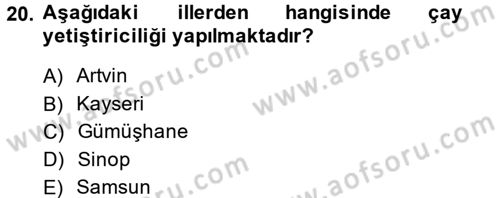 Gıda Bilimi ve Teknolojisi Dersi 2013 - 2014 Yılı (Vize) Ara Sınav Soruları 20. Soru