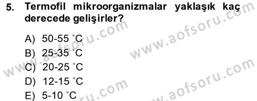 Gıda Bilimi ve Teknolojisi Dersi 2013 - 2014 Yılı (Vize) Ara Sınav Soruları 5. Soru