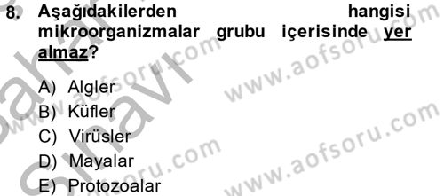 Gıda Bilimi ve Teknolojisi Dersi 2013 - 2014 Yılı (Vize) Ara Sınav Soruları 8. Soru