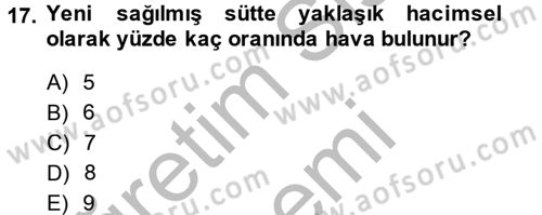 Gıda Bilimi ve Teknolojisi Dersi 2013 - 2014 Yılı (Final) Dönem Sonu Sınav Soruları 17. Soru
