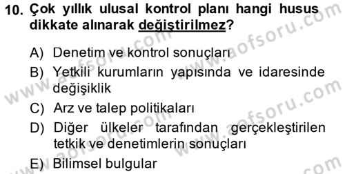 Gıda Bilimi ve Teknolojisi Dersi 2014 - 2015 Yılı (Vize) Ara Sınav Soruları 10. Soru