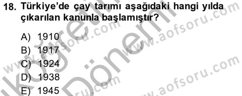 Gıda Bilimi ve Teknolojisi Dersi 2014 - 2015 Yılı (Vize) Ara Sınav Soruları 18. Soru