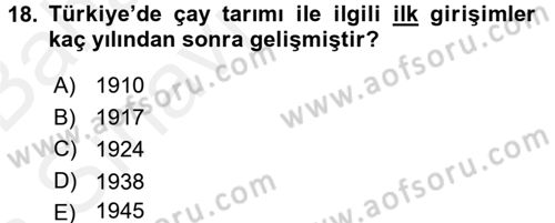 Gıda Bilimi ve Teknolojisi Dersi 2015 - 2016 Yılı (Vize) Ara Sınav Soruları 18. Soru