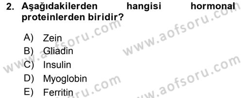 Gıda Bilimi ve Teknolojisi Dersi 2015 - 2016 Yılı (Vize) Ara Sınav Soruları 2. Soru