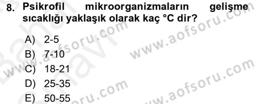 Gıda Bilimi ve Teknolojisi Dersi 2015 - 2016 Yılı (Vize) Ara Sınav Soruları 8. Soru