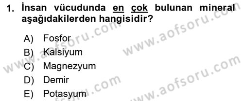 Gıda Bilimi ve Teknolojisi Dersi 2016 - 2017 Yılı (Vize) Ara Sınav Soruları 1. Soru