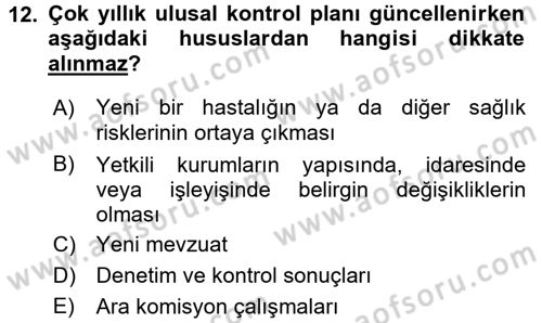 Gıda Bilimi ve Teknolojisi Dersi 2016 - 2017 Yılı (Vize) Ara Sınav Soruları 12. Soru