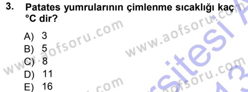 Tarla Bitkileri 2 Dersi 2012 - 2013 Yılı (Final) Dönem Sonu Sınav Soruları 3. Soru