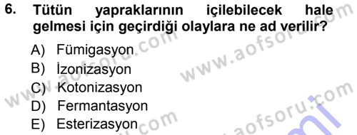 Tarla Bitkileri 2 Dersi 2012 - 2013 Yılı (Final) Dönem Sonu Sınav Soruları 6. Soru