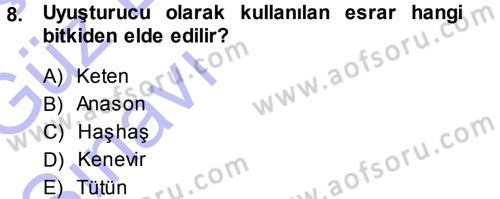 Tarla Bitkileri 2 Dersi 2013 - 2014 Yılı (Vize) Ara Sınav Soruları 8. Soru