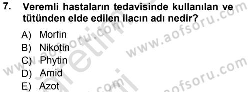 Tarla Bitkileri 2 Dersi 2013 - 2014 Yılı Tek Ders Sınav Soruları 7. Soru
