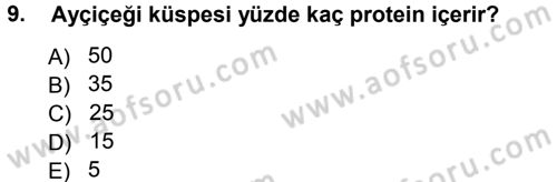Tarla Bitkileri 2 Dersi 2013 - 2014 Yılı Tek Ders Sınav Soruları 9. Soru