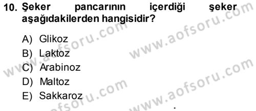 Tarla Bitkileri 2 Dersi 2014 - 2015 Yılı (Vize) Ara Sınav Soruları 10. Soru