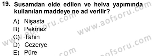 Tarla Bitkileri 2 Dersi 2014 - 2015 Yılı (Vize) Ara Sınav Soruları 19. Soru
