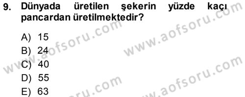 Tarla Bitkileri 2 Dersi 2014 - 2015 Yılı (Vize) Ara Sınav Soruları 9. Soru
