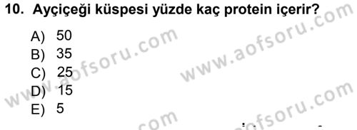 Tarla Bitkileri 2 Dersi 2014 - 2015 Yılı (Final) Dönem Sonu Sınav Soruları 10. Soru