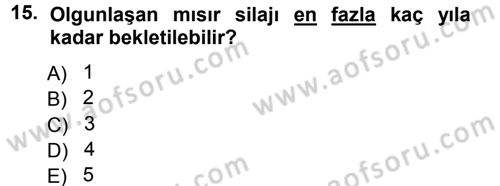 Tarla Bitkileri 2 Dersi 2014 - 2015 Yılı (Final) Dönem Sonu Sınav Soruları 15. Soru