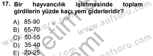 Tarla Bitkileri 2 Dersi 2014 - 2015 Yılı (Final) Dönem Sonu Sınav Soruları 17. Soru