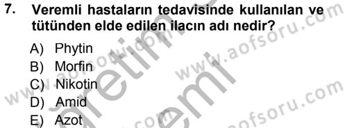 Tarla Bitkileri 2 Dersi 2014 - 2015 Yılı (Final) Dönem Sonu Sınav Soruları 7. Soru
