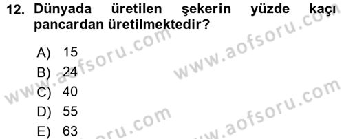 Tarla Bitkileri 2 Dersi 2015 - 2016 Yılı (Vize) Ara Sınav Soruları 12. Soru