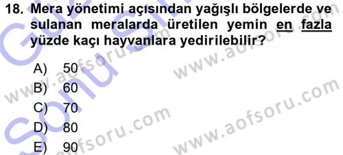 Tarla Bitkileri 2 Dersi 2015 - 2016 Yılı (Final) Dönem Sonu Sınav Soruları 18. Soru