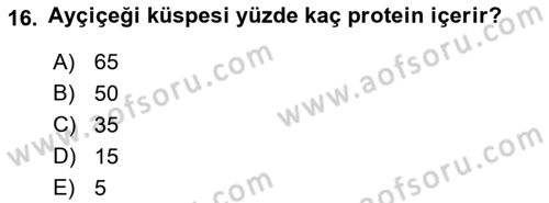 Tarla Bitkileri 2 Dersi 2018 - 2019 Yılı (Vize) Ara Sınav Soruları 16. Soru