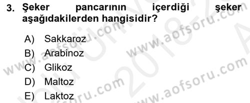 Tarla Bitkileri 2 Dersi 2018 - 2019 Yılı (Vize) Ara Sınav Soruları 3. Soru