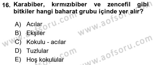 Tarla Bitkileri 2 Dersi 2023 - 2024 Yılı (Vize) Ara Sınav Soruları 16. Soru