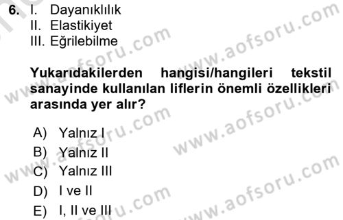 Tarla Bitkileri 2 Dersi 2023 - 2024 Yılı (Vize) Ara Sınav Soruları 6. Soru