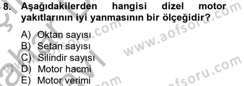Tarım Alet ve Makinaları Dersi 2012 - 2013 Yılı (Vize) Ara Sınav Soruları 8. Soru