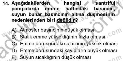 Tarım Alet ve Makinaları Dersi 2013 - 2014 Yılı (Final) Dönem Sonu Sınav Soruları 14. Soru